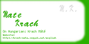 mate krach business card
